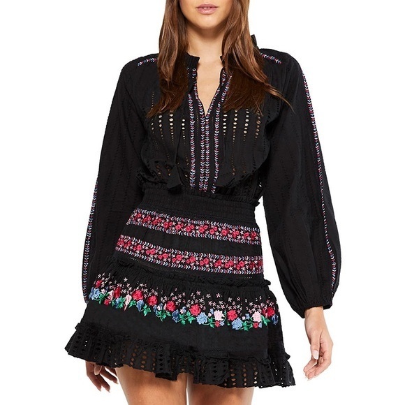 Misa Los Angeles Dresses & Skirts - 🆕 Misa Los Angeles Embroidered Floral Cotton Dress